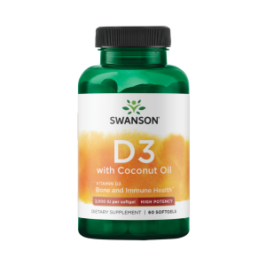SWANSON D3 + COCONUT OIL 2000UI SOFTGEL A60